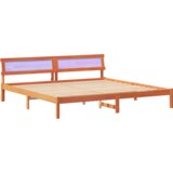  Krevetna konstrukcija S LED lampica s uzglavljem Voštano smeđa 180 x 200 cm | shoptok.hr