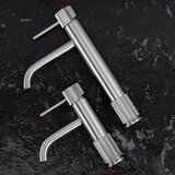 REA Bath Kopalniški mešalnik Lungo Stripe Brush Nickel Low | Shoptok.si