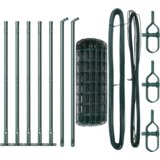 vidaXL Euro Ograda s 7 Flanširanih Stupova 0.6x10 m Galvanizirani Čelik | shoptok.hr