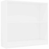 vidaXL Knjižnica Bela 80x24x75 cm Inženirski les | Shoptok.si