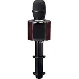 Lenco, Mikrofon za karaoke Bluetooth z zvočnikom in glasbenimi svetlobnimi učinki, Črna, (5000232159)