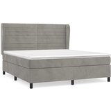 Maison Chic Box spring postelja - Vzmetna postelja z vzmetnico svetlo siva 180x200 cm žamet SL21287, (21892754) | Shoptok.si
