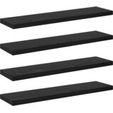 vidaXL Police za Knjige 4 kom Crni Dub 40x10x1.5 cm Od MDF-a | shoptok.hr