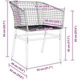  Set od 7 vrtnih stolica smeđi poli ratan | shoptok.hr