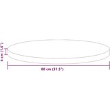 vidaXL Gornji dio stola Svjetlosmeđa Ø 80 x 4 cm Čvrsto drvo hrasta | shoptok.hr