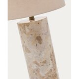 Kave Home Bež mramorna stolna lampa s tekstilnim sjenilom (visina 54 cm) Raze – | shoptok.hr