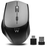 Ewent Miška Dual-Connect Silent Wireless, USB-A, USB-C, 2400dpi, črna Cene