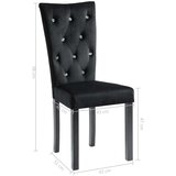  Jedilni stoli 2 kosa črn žamet | Shoptok.si