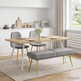  Klupa s dvostrukim slojem Svjetlosiva 120 x 45 x 46 cm Baršun | Eponuda.ba