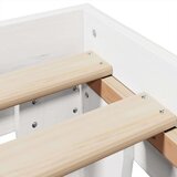 vidaXL Posteljni okvir brez vzmetnice bel 140x200 cm trdna borovina | Shoptok.si
