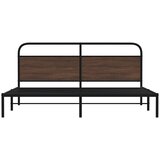  Metalni okvir kreveta bez madraca smeđa boja hrasta 180x200 cm | shoptok.hr