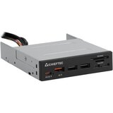 Chieftec all-in-one čitalec kartic 4x USB 3.2 Gen1 TypeA/C QC3.0 3,5" panel - CRD-908H Cene