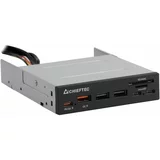 Chieftec all-in-one čitalec kartic 4x USB 3.2 Gen1 TypeA/C QC3.0 3,5" panel - CRD-908H