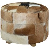 vidaXL Tabure iz pravega usnja okrogel 50x50x45 cm Cene