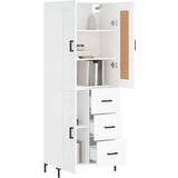  Visoka komoda bijela 69 5x34x180 cm konstruirano drvo | shoptok.hr
