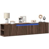 vidaXL Zidni TV ormarić LED smeđa boja hrasta 180x31x39,5 cm Cijene