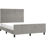  Posteljni okvir z vzglavjem svetlo siv 140x200 cm žamet, (20905635) | Shoptok.si