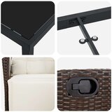 5-delni set za vrtne jedilnice Rjava poli ratan | Shoptok.si