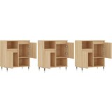 vidaXL Komode 3 kom boja hrasta sonome od konstruiranog drva | shoptok.hr
