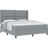 vidaXL Box Spring Postelja z Vzmetnico Svetlo Siva 180x200 cm Tkanina, (22052841) | Shoptok.si