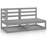 Maison Chic Seti vrtnega pohištva - Vrtna garnitura - Vrtni pohištvo set 2-delna siva trdna borovina, (21810288) | Shoptok.si