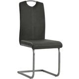  Nihajni jedilni stoli 4 kosi sivo umetno usnje | Shoptok.si
