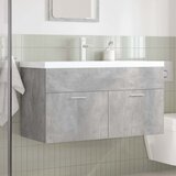 Maison Chic Kopalniški umivalnik - Umivalniška omarica z vgrajenim umivalnikom pipo Betonsko sivo, (21758969) | Shoptok.si