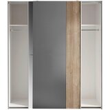 CARRYHOME OMARA Z DRSNIMI VRATI, barve grafita, barve hrasta | Shoptok.si