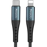 Yesido podatkovni kabel (CA-64) - Type-C na Lightning, 18W, PD, 1,2 m - crni | shoptok.hr