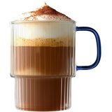 Vialli Design Plave staklene šalice u setu 2 kom za cappuccino 350 ml Livio – | shoptok.hr