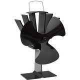vidaXL Ventilator za peć na toplinski pogon s 3 lopatice crni Cijene
