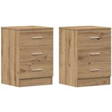 vidaXL Noćni ormarići 2 kom Artisan hrast 38x35x55 cm izrađeno drvo | shoptok.hr