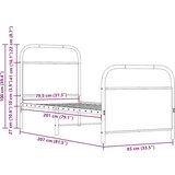 vidaXL Okvir kreveta bez madraca smeđa boja hrasta 80x200 cm drveni | shoptok.hr