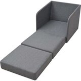  spremenljiv stol z ležiščem svetlo sivo blago, (20701471) | Shoptok.si