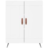 vidaXL Visoka omara bela 69,5x34x180 cm inženirski les | Shoptok.si