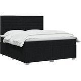  LED okvir za krevet s madracem Crna 160 x 200 cm Tkanina | shoptok.hr