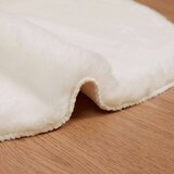  Faux Rabbit Fur Rug Olite Krema 60 x 90 cm Poliester | shoptok.hr