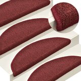 vidaXL Tepisi za stepenice 15 kom crveni 56 x 17 x 3 cm | shoptok.hr