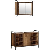  Set ormarića za kupaonicu 2 kom. Staro drvo 65,5 x 34 x 61 cm | shoptok.hr