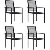  Vrtne stolice 4 kom od PVC ratana crne | Eponuda.com