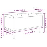 vidaXL Klupa za pohranu crna 82x42x46 cm od konstruiranog drva | shoptok.hr
