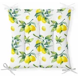 Minimalist Cushion Covers Sedežna blazina iz mešanice bombaža Lemons, 40 x 40 cm