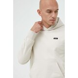 Calvin Klein Bombažen pulover moška, bež barva, s kapuco | Shoptok.si