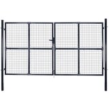 vidaXL mrežasta vrtna vrata od pocinčanog čelika 289 x 150 cm siva Cijene