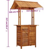  Vrtni barski stol s krovom 113x106x217 cm bagremovo drvo | shoptok.hr