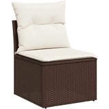 vidaXL 7-dijelni set vrtnih sofa od poliratana s jastucima smeđi | shoptok.hr