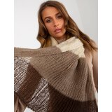 Fashion Hunters Brown and beige women's knitted winter scarf Cijene