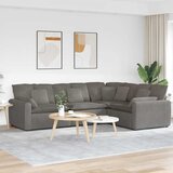  Modularna sofa s jastucima, korduro tkanina, svijetlo siva Cijene