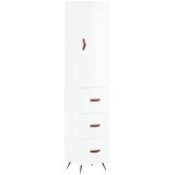  Visoka komoda sjajna bijela 34,5x34x180 cm konstruirano drvo | shoptok.hr