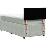 Box spring krevet s madracem svjetlosivi 90x190 cm baršunasti | shoptok.hr